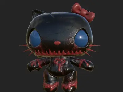 Hello Kitty Dark Version 3D model