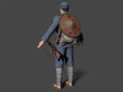 solider Low-poly 3D model
