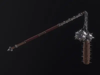 Long-shaft Flail - An April Fools Weapon Free low-poly 3D model