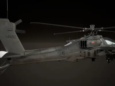 Apache AH-64D Longbow - Game Ready Low-poly 3D model
