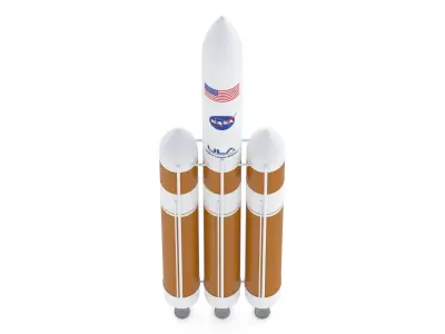 Delta IV Heavy Rocket 3D model