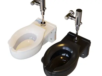 TOTO commercial wall-mounted toilet 3D model