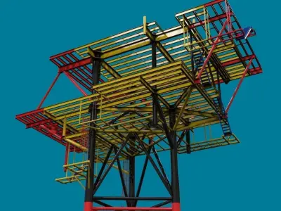 3 Part deck design Free 3D model