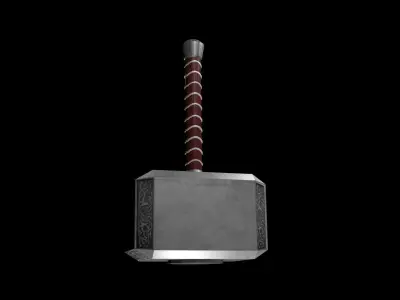 Thors Hammer Free low-poly 3D model