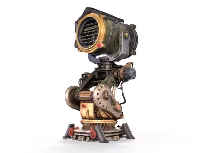 Sci - Fi Searchlight Military 3D model