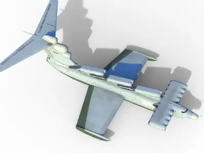 Lun-class ekranoplan project 903 3D model