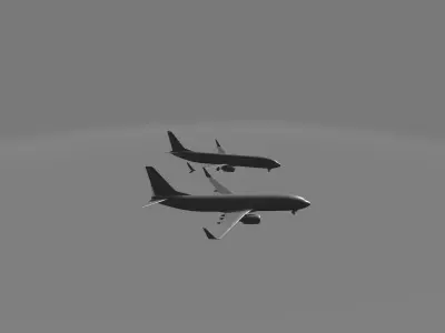 Boeing 737 Family Free low-poly 3D model