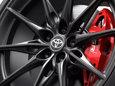 Toyota Supra 2025 Wheel with Disc Brake Low-poly 3D model