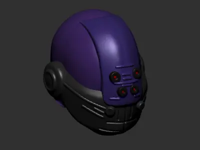 helmet high poly sculpt 3d printable ver 7 3D model 3D model 217