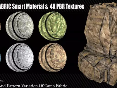 50 Camo Fabric Smart Material 4K PBR Texture Texture