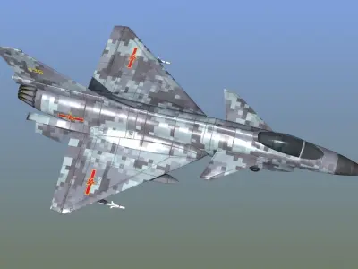 Chengdu J-10 Firebird 3D model