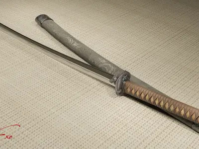 Katana Shinji Dragon Edition Low-poly 3D model