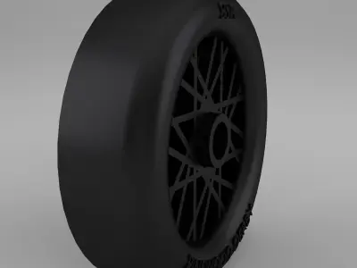 Pinewood Derby Wheel Low-poly 3D model