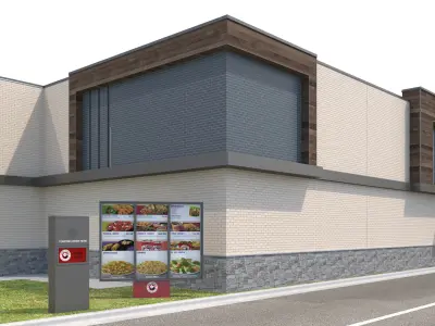 Retail-034 Panda Express With Site 3D model