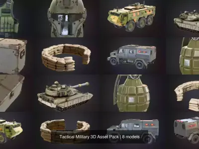 Tactical Military 3D Asset Pack 3D Model Collection