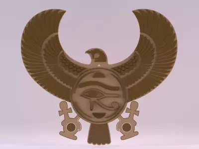 Egyptian Symbols - 035 Low-poly 3D model