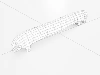 Caterpillar 3d model orange toy worm Low-poly 3D model