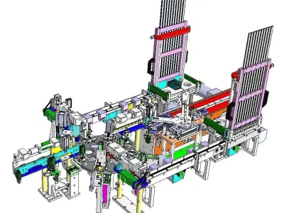 USB assembly line equipment 3D model