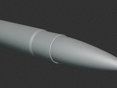 300 AAC Blackout Cartridge Low-poly 3D model