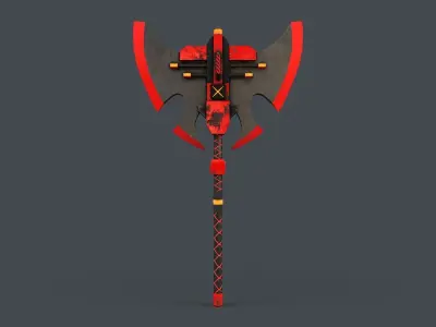 Sci-Fi Axe V4 - 04 Low-poly 3D model