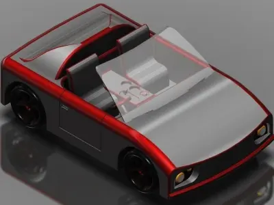 Spider rear car Free 3D model