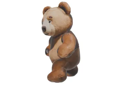 Teddy Bear Rigged and Animated Low-poly 3D model
