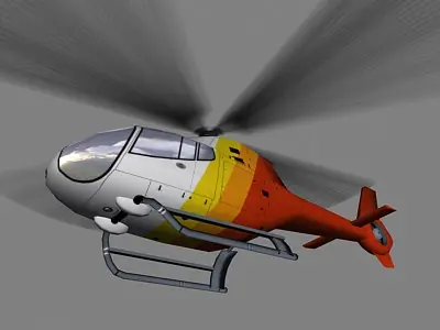 Colibri V2 Helicopter Low-poly 3D model