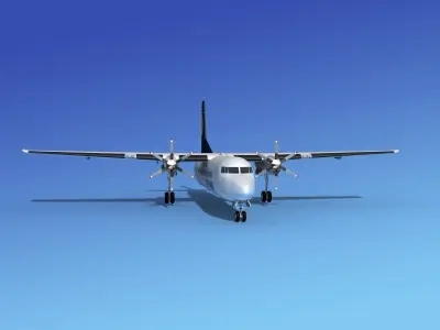 Fokker 50 Lufthansa 3D model