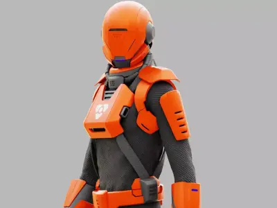 MARS MISSION SUITE  RIGGED 3D model