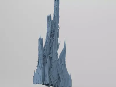 Mars Ship Mountain Rock 2 3D model