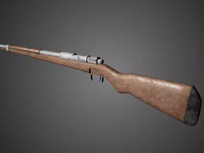 Rifle Lowpoly Low-poly 3D model