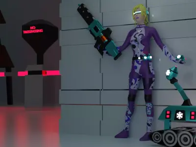 Alberta Glacial Bubble Gunner Low-poly 3D model