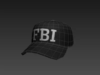 FBI Cap Low-poly 3D model