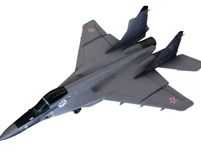 MIG-29 Russian Fighter Jet Low-poly 3D model