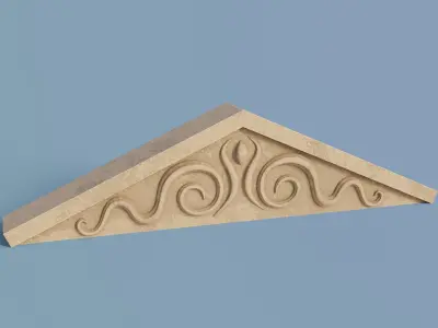 Antique Temple Roof Low-poly 3D model