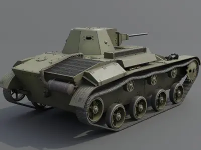 T-60 Scout Tank Low-poly 3D model