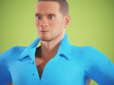 game rigged pack Low-poly 3D model