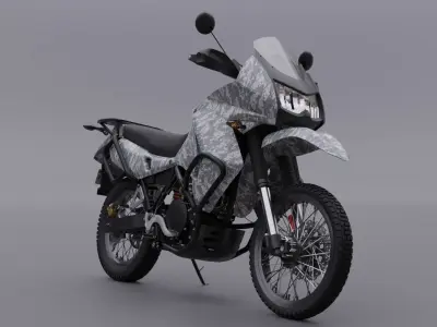 Kawasaki KLR 650 2009 Digital Cammo 3D model