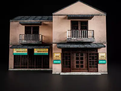 JAPANESE BUILDING 009 Low-poly 3D model