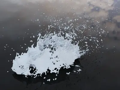 Water Liquid Splash Hi-Poly 3D model