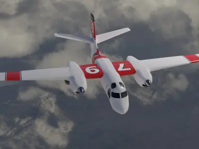 S-2T Cal Fire Bomber 3D model