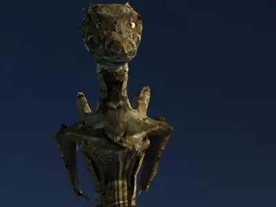 Sea Horse Rock Dragon Sculpt x Low Poly Free low-poly 3D model