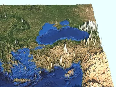Mediterranean Sea 3D model