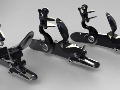 Flintlock mechanism 3 positions Free 3D model