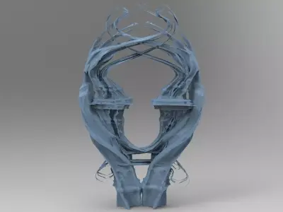 Reindeer tower tree vine 3 3D model