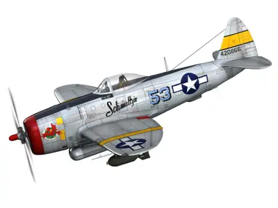 Republic P-47D Thunderbolt - Schmaltzie 3D model