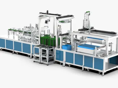 New Energy Accessories Feeding Mechanism 3D model