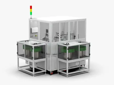 Automatic Spring Distribution and Assembly Swinging Machine 3D model