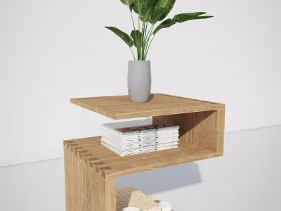 Coffee table 3D model Low-poly 3D model
