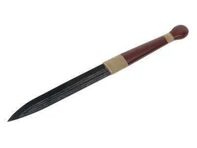 Seax Knife Low-poly 3D model